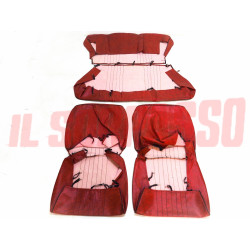 FODERE TAPPEZZERIA COPRI SEDILI ROSSE VIMPELLE AUTOBIANCHI A112 1 SERIE NOS