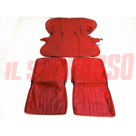 FODERE TAPPEZZERIA COPRI SEDILI ROSSE VIMPELLE AUTOBIANCHI A112 2 SERIE ELEGANT