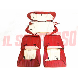 FODERE TAPPEZZERIA COPRI SEDILI ROSSE VIMPELLE AUTOBIANCHI A112 2 SERIE ELEGANT