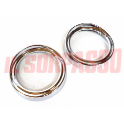 CORNICI CERCHI FARO GRUPPI OTTICI FIAT 600 D 2 SERIE IN METALLO CROMATO