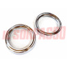 CORNICI CERCHI FARO GRUPPI OTTICI FIAT 600 D 2 SERIE IN METALLO CROMATO