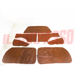 FODERE COPRI PANNELLI PORTA + POSTERIORI + CAPPELLIERA FIAT 600 D E MARRONI NOS