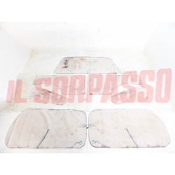 FODERE COPRI PANNELLI PORTA + POSTERIORI + CAPPELLIERA FIAT 600 D E MARRONI NOS