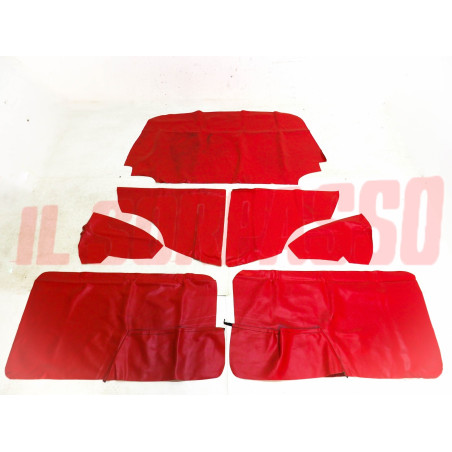 FODERE COPRI PANNELLI PORTA + POSTERIORI + CAPPELLIERA FIAT 850 BERLINA ROSSE