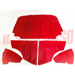 FODERE COPRI PANNELLI PORTA + POSTERIORI + CAPPELLIERA FIAT 850 BERLINA ROSSE