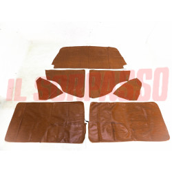 FODERE COPRI PANNELLI PORTA + POSTERIORI + CAPPELLIERA FIAT 850 BERLINA MARRONI