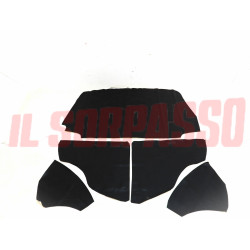 FODERE COPRI PANNELLI PORTA + POSTERIORI + CAPPELLIERA FIAT 850 BERLINA NERE