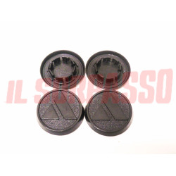 TAPPI COPRI MOZZO CERCHI RUOTA AUTOBIANCHI A112 + ABARTH ORIGINALI NERI