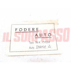 FODERE TAPPEZZERIA COPRI SEDILI TIPO TEX COSTE CITROEN DYANE 4 NOS