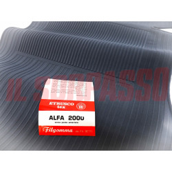 SOPRA TAPPETI IN GOMMA E MOQUETTE GRIGI ALFA ROMEO GT 2000 ORIGINALI FILGOMMA