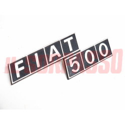SCRITTA SIGLA PORTELLONE POSTERIORE FIAT 500 R ORIGINALE IN ALLUMINIO