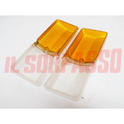 PLASTICHE FANALINI ANTERIORI DESTRO SINISTRO FIAT 125 BERLINA LEART BICOLORE