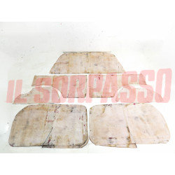 FODERE COPRI PANNELLI PORTA + POSTERIORI + PASSARUOTA FIAT 600 D E NERE NOS
