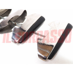ROSTRI BORCHIE PARAURTI CON GOMMA FIAT 500 N D 600 FUORISERIE INOX USATI