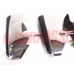 ROSTRI BORCHIE PARAURTI CON GOMMA FIAT 500 N D 600 FUORISERIE INOX USATI