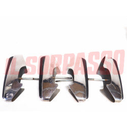 ROSTRI BORCHIE PARAURTI CON GOMMA FIAT 500 N D 600 FUORISERIE INOX USATI