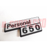 SCRITTA SIGLA COFANO POSTERIORE FIAT 126 PERSONAL 650 IN ALLUMINIO ORIGINALE