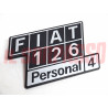 SCRITTA SIGLA COFANO POSTERIORE FIAT 126 PERSONAL 4 IN PLASTICA ORIGINALE