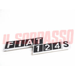 SCRITTA COFANO POSTERIORE FIAT 124 S SPECIAL ORIGINALE CROMODORA