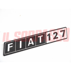 SCRITTA SIGLA COFANO POSTERIORE FIAT 127 C - CL ORIGINALE ALLUMINIO