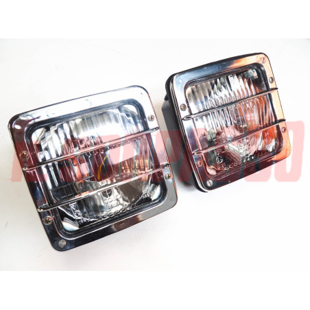 GRUPPI OTTICI FANALI FARI CABINA TRATTORI ANNI  COBO CON CORNICE CROMATA