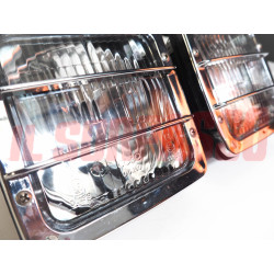 GRUPPI OTTICI FANALI FARI CABINA TRATTORI ANNI  COBO CON CORNICE CROMATA