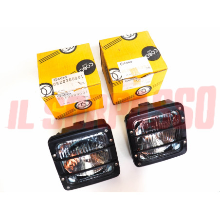 GRUPPI OTTICI FANALI FARI CABINA TRATTORI ANNI  COBO CON CORNICE NERA