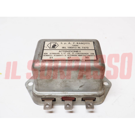 REGOLATORE TENSIONE IRL 180/12 FIAT 500 600 1100 - BIANCHINA ORIGINALE RABOTTI