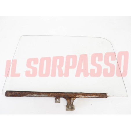 VETRO SCENDENTE PORTA SINISTRA + GUIDA FIAT 600 D - E ORIGINALE SECURIT