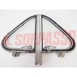 DEFLETTORE PORTA DESTRA + SINISTRA VETRO TELAIO CORNICE FIAT 600 - D - E SECURIT