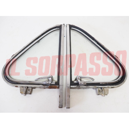 DEFLETTORE PORTA DESTRA + SINISTRA VETRO TELAIO CORNICE FIAT 600 - D - E SECURIT