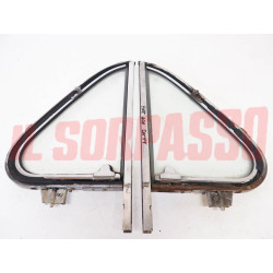 DEFLETTORE PORTA DESTRA + SINISTRA VETRO TELAIO CORNICE FIAT 600 - D - E SECURIT