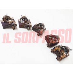 INTERRUTTORI CROMATI KIT CRUSCOTTO FIAT 1100 103 BAULETTO E TV ORIGINALI