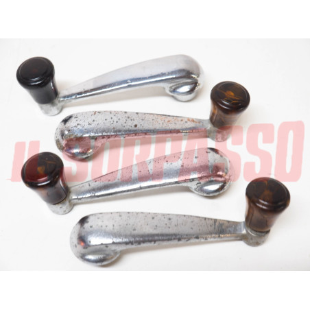 MANIGLIE ALZAVETRO PORTA FIAT 1100 103 TV ORIGINALI CON POMELLO TARTARUGATO