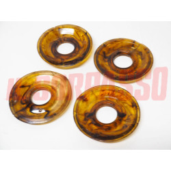 ROSETTE MANIGLIE ALZAVETRO + APRI PORTA FIAT 1100 103 TV TARTARUGATE DIFETTATE