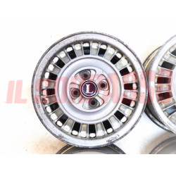 CERCHI RUOTA IN LEGA CROMODORA + STEMMI LANCIA BETA COUPE - HPE - SPIDER 5.5X14