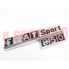 SCRITTA RIVESTIMENTO POSTERIORE FIAT 850 SPORT COUPE SPIDER CROMATA DA RESTAURO