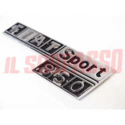 SCRITTA RIVESTIMENTO POSTERIORE FIAT 850 SPORT COUPE SPIDER CROMATA DA RESTAURO