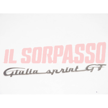 SCRITTA SIGLA COFANO POSTERIORE ALFA ROMEO GIULIA SPRINT GT ORIGINALE
