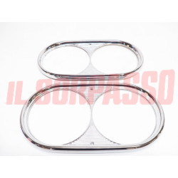 CORNICI CERCHI FARO METALLO DESTRA SINISTRA FIAT 850 FAMILIARE 1300 1500 BERLINA