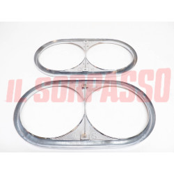 CORNICI CERCHI FARO METALLO DESTRA SINISTRA FIAT 850 FAMILIARE 1300 1500 BERLINA