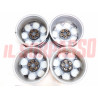 4 CERCHI RUOTA + TAPPI STEMMI ALFA ROMEO 147 156 GTA 6.5X16 ORIGINALI 60678535