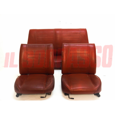 TAPPEZZERIA INTERNI SEDILI ANTERIORI + POSTERIORI FIAT 128 BERLINA - RALLY ROSSI