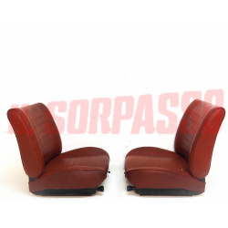 TAPPEZZERIA INTERNI SEDILI ANTERIORI + POSTERIORI FIAT 128 BERLINA - RALLY ROSSI