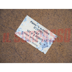 PANNELLO PORTA DESTRO FIAT 127 2 SERIE 2 PORTE MARRONE CHIARO ORIGINALE