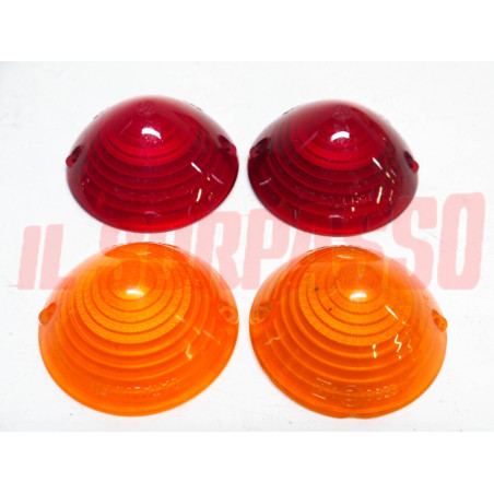 PLASTICHE FANALI POSTERIORI FIAT CAMPAGNOLA AR 59 - 600 JUNGLA ROSSE + ARANCIO