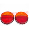 PLASTICHE FANALI POSTERIORI FIAT 850 COUPE 1100 R LANCIA 037 FORD GT40 STARS NOS