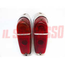 FANALI FARI POSTERIORI ROSSI DESTRO + SINISTRO FIAT 600 2 SERIE ALTISSIMO