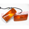 FANALINI ANTERIORI DESTRO SINISTRO FRECCE PARAURTI DE TOMASO PANTERA ARANCIO NOS