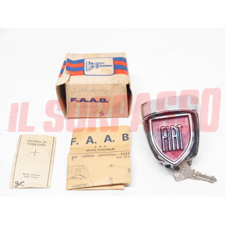 SERRATURA COFANO ANTERIORE CON CHIAVE FIAT NUOVA 500 N D G F L R ACCESSORIO NOS